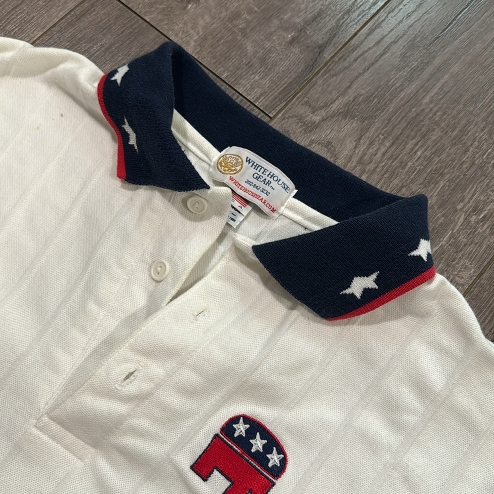 Vintage Republican Party polo shirt by White House Gear made in USA patriotic - Picture 6 of 8